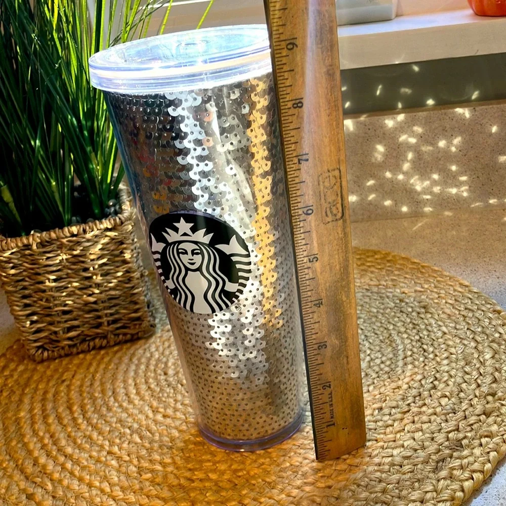 Starbucks Silver Sequin 24 oz. Venti Cold Cup Tumbler